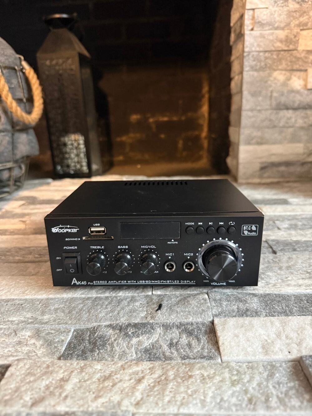 Aopker AK45Pro 400W Bluetooth 5.0 Stereo Amplifier Bass Treble Control